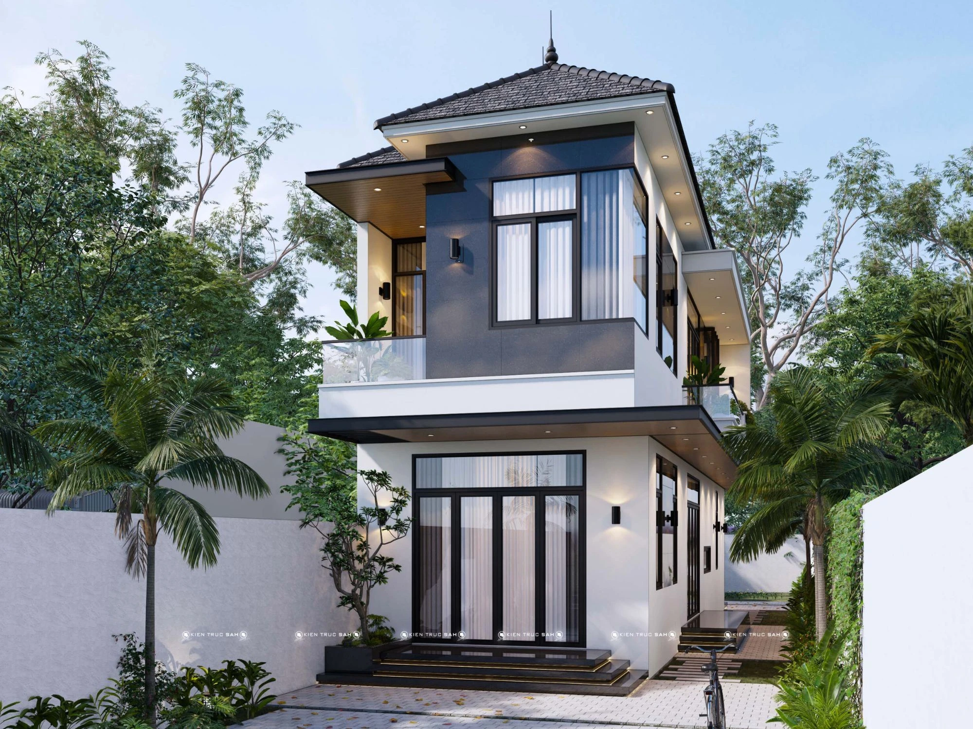 Mẫu Nhà Phố 2 Tầng 3 Phòng Ngủ Hiện Đại Tại Lâm Đồng