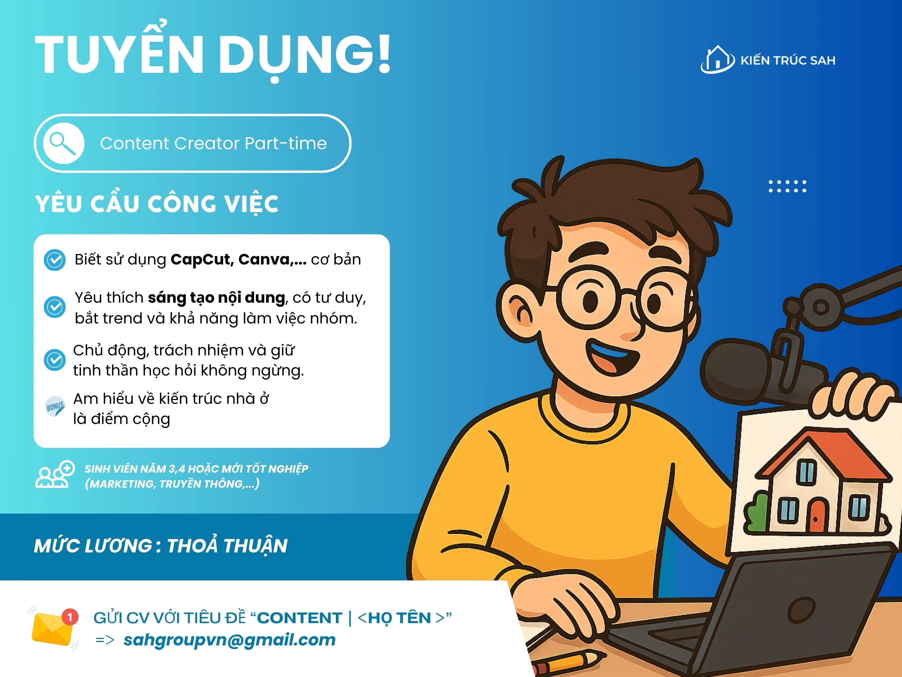 TUYỂN DỤNG 04/2025 | NHÂN VIÊN SÁNG TẠO NỘI DUNG