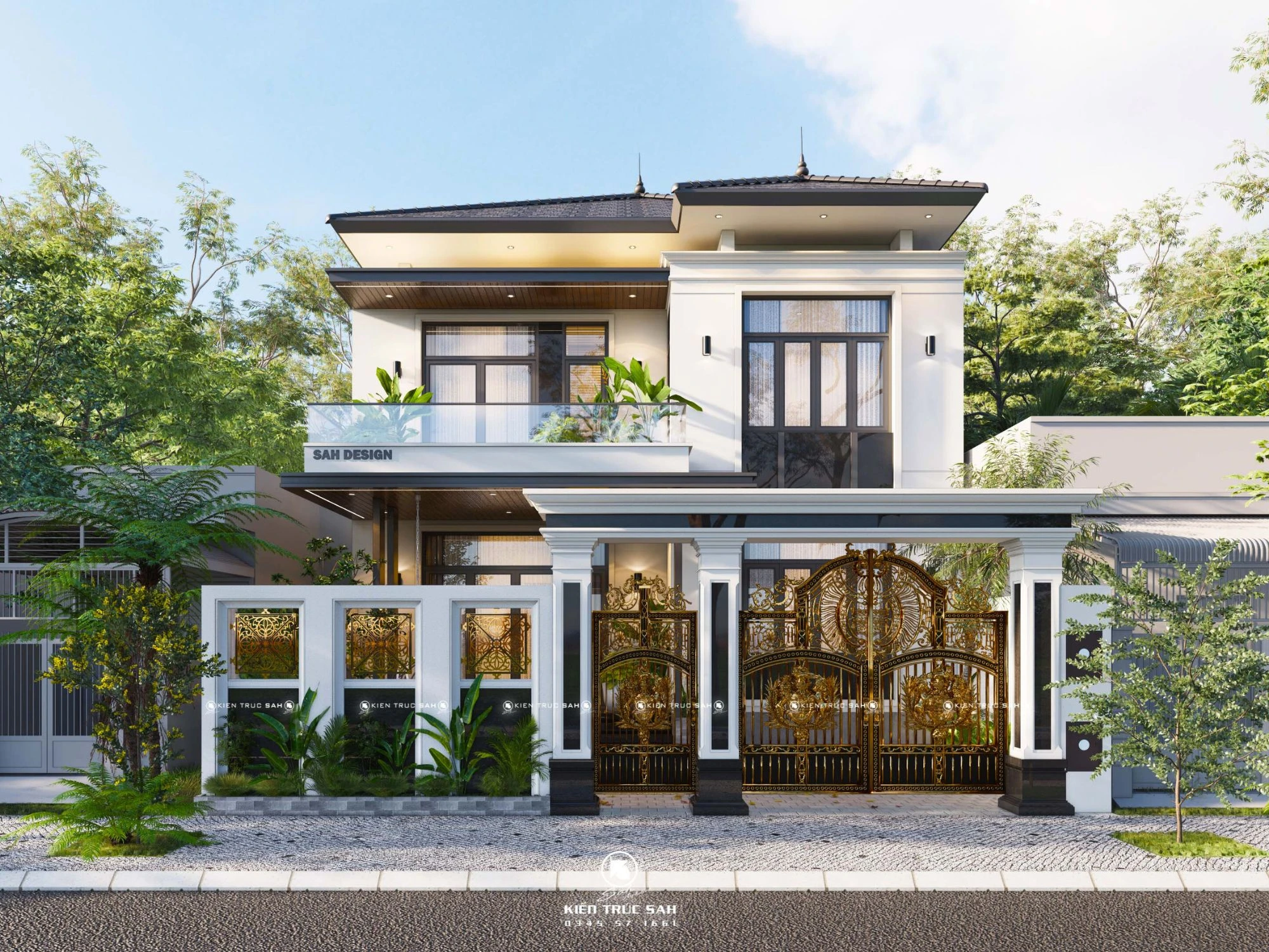 Mẫu Nhà Phố 2 Tầng 3 Phòng Ngủ Hiện Đại Tại Huế