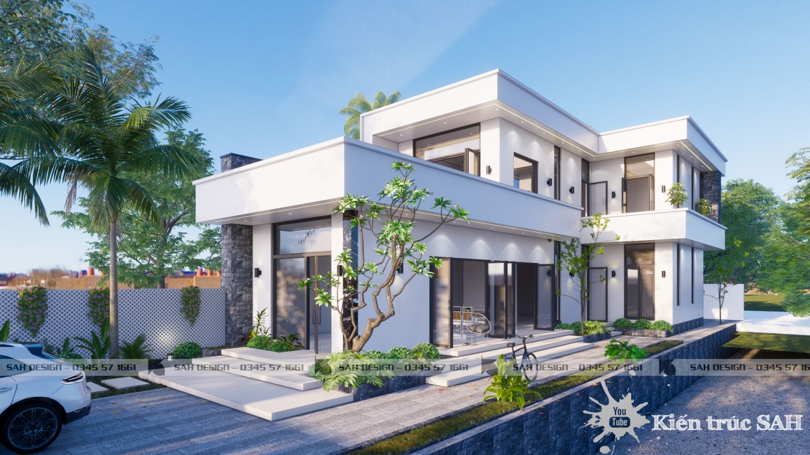 Phối cảnh ngoại thất nhà chị Hà