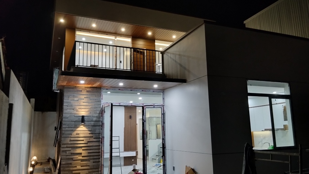 Mặt tiền hoàn thiện buổi tối